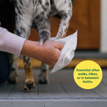 Earth Rated Pet Wipes for Dogs and Cats, Hypoallergenic, Cleaning and Hydrating, for Grooming Paws, Body and Butt, Unscented, 100 Count