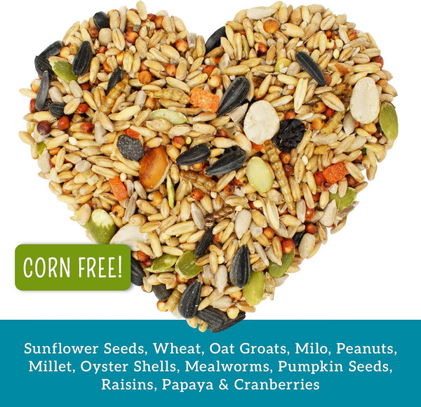Love My Girls: Chicken Snacks - Fruit & Worms - 5lb Bag - Global Harvest, Gourmet Multi-Grain Treats, Corn-Free, Nutritious & Protein Rich Mealworms