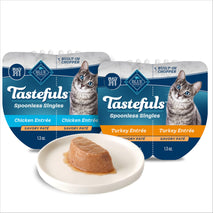 blue buffalo tastefuls spoonless singles variety pack 2.6-oz twin-pack trays chicken & turkey entreé 12-count