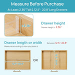 8 Pack Shallow Drawer Dividers for Kitchen Utensil and Underwear Storage