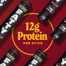 Grass Fed Beef and Pork Meat Sticks, 12g Protein, Honey BBQ, 2 oz, Pack of 5