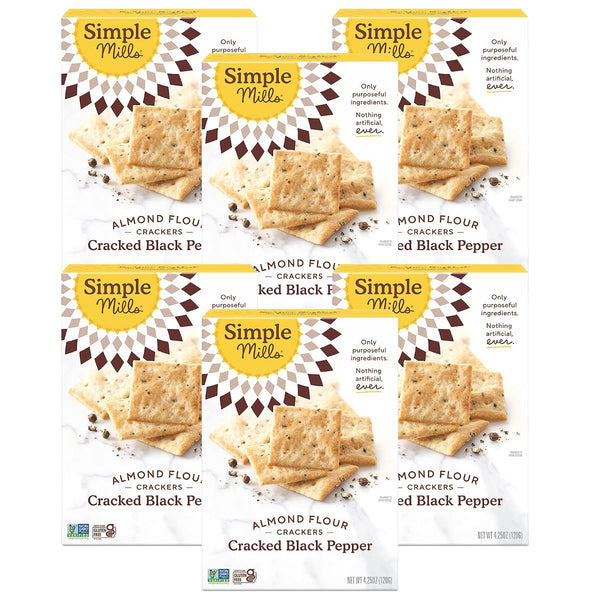 Simple Mills Almond Flour Crackers, Farmhouse Cheddar, 4.25 oz, 3 count