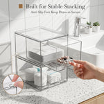 8 Pack Clear Stackable Acrylic Storage Boxes for Art Tool & Sketch Organization