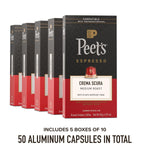 Peet's Coffee Espresso Capsules for Nespresso Original Machine