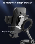 Car Phone Mount with Magnetic Clip for Magsafe & Android 360 Universal Suction Phone Mount for Dashboard Windshield Car Phone Holder for Car for iPhone 17 16 15 14 Pro Max Samsung Galaxy S25 Cell