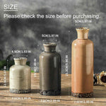 Ceramic Vase Set of 3, Neutral Flower Vases Home Decor, Pottery Rustic Farmhouse Decorative Vases Modern Decor for Table Mantel Entryway Bookshelf Living Room Kitchen Bedroom - Brown