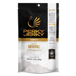 Perky Jerky Original Turkey Jerky, 14oz, Low Sodium, 10g Protein per Serving, Low Fat, 100% U.S. Sourced, Handcrafted, Tender Texture and Bold Flavor