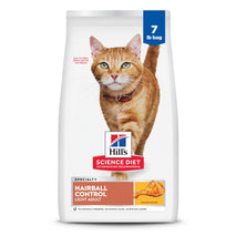Hill's Science Diet Hairball Control Light, Adult 1-6, Weight Management & Hairball Control Support, Dry Cat Food, Chicken Recipe, 7 lb Bag