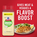 McCormick Non GMO Onion Powder, 7.62 oz, Made with Fresh Whole Onions, for Consistent Flavor in Meals & Recipes
