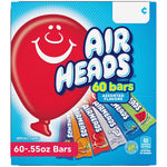 Airheads Full-Size Candy Bars Variety Pack Individually Wrapped 60 Count Box