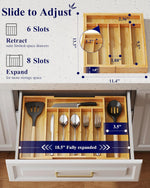Kitsure Silverware Organizer for Kitchen Utensils and Cutlery Storage