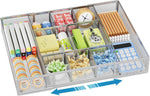Marbrasse Expandable Desk Drawer Organizer, Mesh Drawer Organizer Tray with 10 Adjustable Compartments, Desk Organizers and Accessories, 5 Dividers Drawer for Office Supplies, Makeup & Vanity (Black)