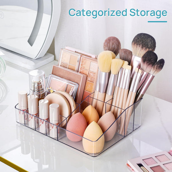 3 Tier Clear Makeup Organizer with Drawer for Countertop and Bathroom Vanity