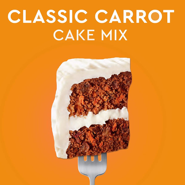 Duncan Hines Signature Carrot Cake Mix, 15.25 oz, Moist and Delicious, Made with Real Carrots, Layer Cake or Cupcakes