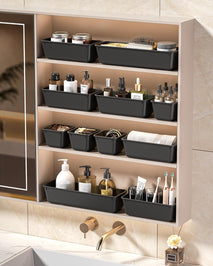 25 PCS Plastic Drawer Organizers Set for Makeup and Desk Drawers