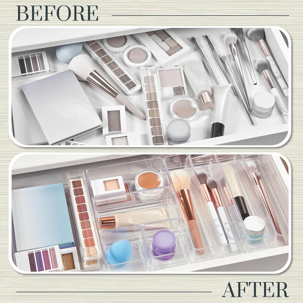 STORi SimpleSort 10-Piece Stackable Clear Drawer Organizer Set