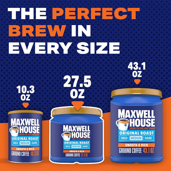 Maxwell House 27.5oz Medium Ground Coffee, Original Roast Flavor