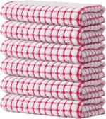 Kitinjoy Cotton 8 Pack Terry Kitchen Dish Cloths, 12 x 12 Inches Super Soft and Absorbent Dish Rags, Quick Drying Dish Towels for Washing Dishes, Mixed Color