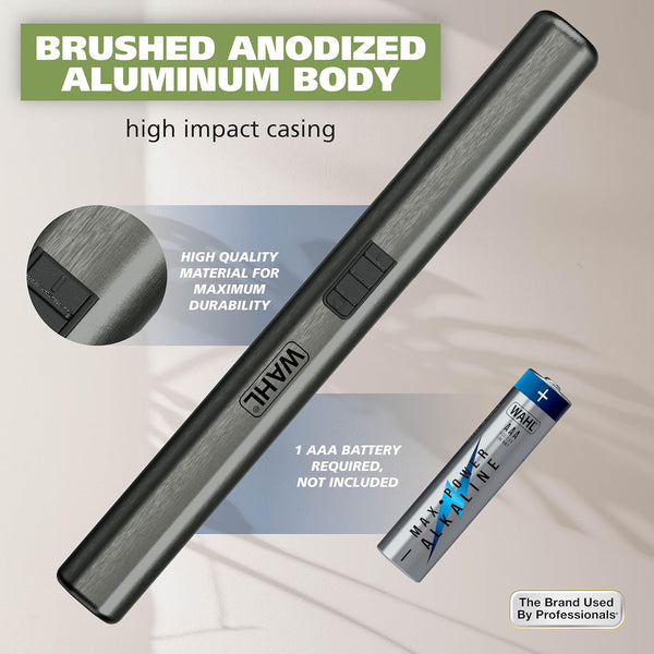 wahl micro groomsman battery personal trimmer for hygienic grooming with rinseable interchangeable heads