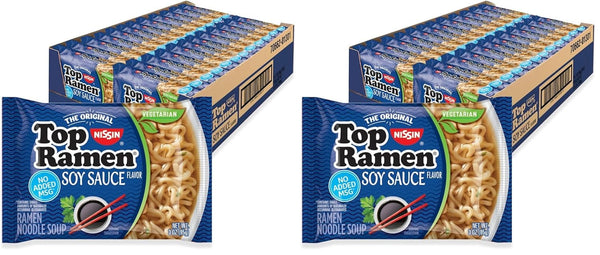 Nissin Top Ramen Noodle Soup, Beef, 3 Ounce (Pack of 24)