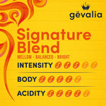 gevalia signature blend mild light roast k-cup coffee pods, 84-count box, kosher