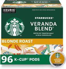 Starbucks K-Cup Coffee Pods, 96 Keurig Pods, Veranda Blend, Blonde Roast
