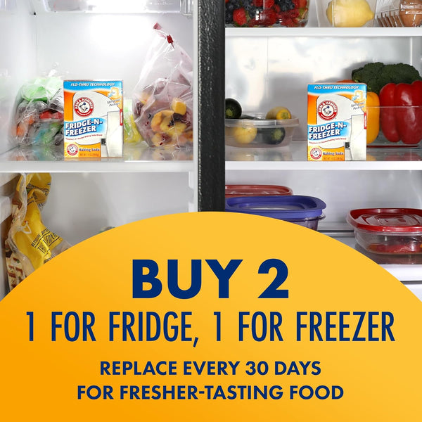 Arm & Hammer Baking Soda Fridge-n-Freezer Odor Absorber, 14 oz, Pack of 12