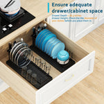 Compact Dish Drying Rack for Kitchen Counter with Silicone Mat