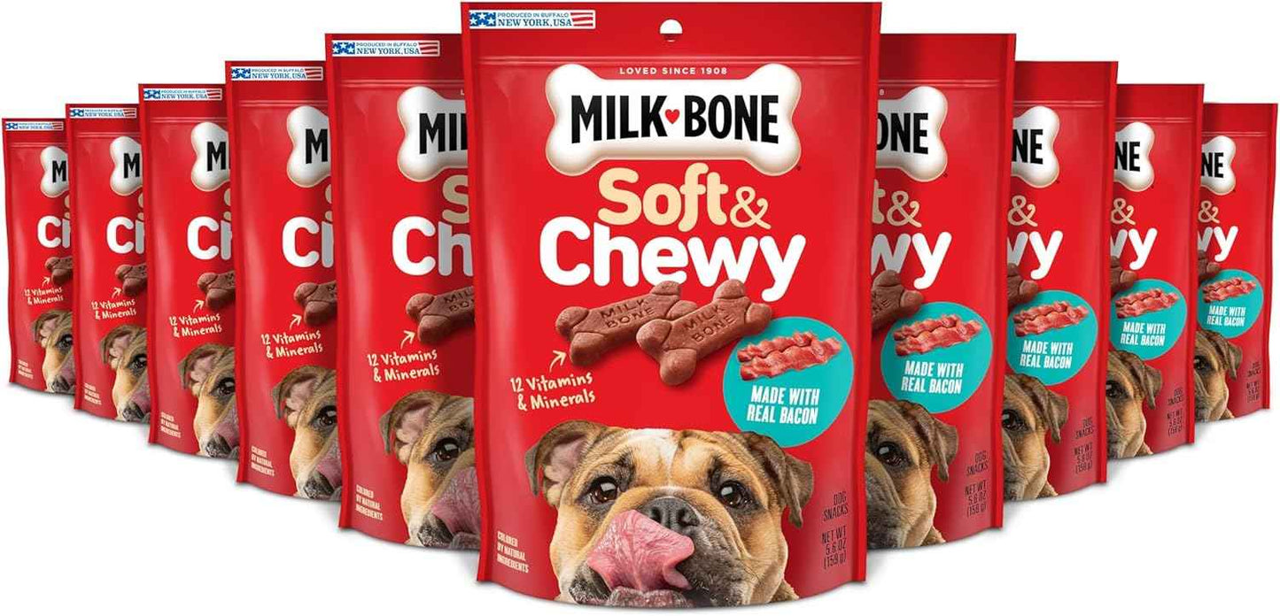 Milk-Bone Soft & Chewy Dog Treats, Beef & Filet Mignon Recipe, 25 Ounce