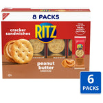 RITZ Peanut Butter Sandwich Crackers, 48 Snack Packs, 6 Boxes, 6 Crackers Per Pack