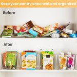 Clear Pantry Organizer Bins for Kitchen and Bathroom Storage