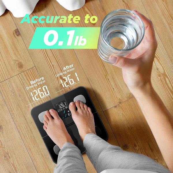 RunStar Smart Scale for Body Weight and Fat Percentage, High Accuracy 400lb Capacity Digital Bathroom Scale with Large Display
