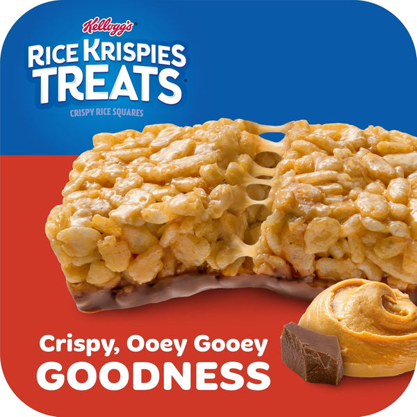 Rice Krispies Crispy Rice Squares, 10.8oz Box, 14 Count, Chocolatey Peanut Butter
