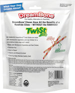 DreamBone twist sticks, made with real chicken, rawhide-free chews for dogs, 50 count, durable and healthy