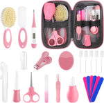 POPYJAN 24PCS Baby Grooming & Health Kit, Newborn Nursery Health Care Set, Baby Care Product, Grey White