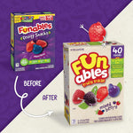 Funables Mixed Berry Fruity Snacks, 40 individually wrapped pouches, 32 oz, 40 ct