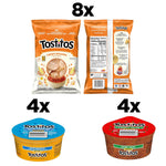 Tostitos Tortilla Chips and Dip Pack, 3 Oz Crispy Rounds and 3.8 Oz Medium Dip