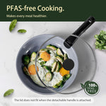 19-piece ceramic cookware set with non-stick coating and induction compatibility