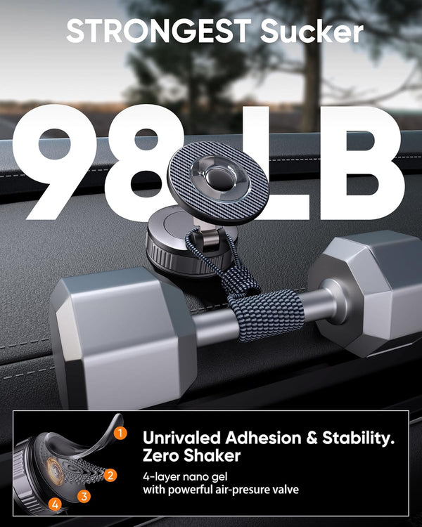 360° Adjustable Magnetic Car Phone Mount for iPhone