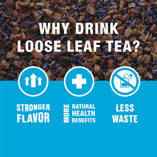 Tiesta Tea Blueberry Wild Child Loose Leaf Herbal Tea 1.8 Ounce Resealable Pouch