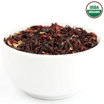 100% Certified Organic Hibiscus Flowers Herbal Tea, 1LB, Caffeine Free, Bulk Resealable Bag