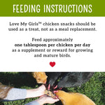 Love My Girls: Chicken Snacks - Fruit & Worms - 5lb Bag - Global Harvest, Gourmet Multi-Grain Treats, Corn-Free, Nutritious & Protein Rich Mealworms