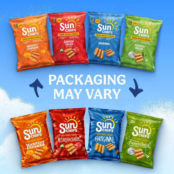 SunChips 100% Whole Grain Chips Variety Pack 40 1 oz Bags