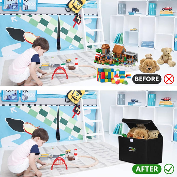 StoreOne Fabric Storage Cube Bins for Home and Bedroom Organization