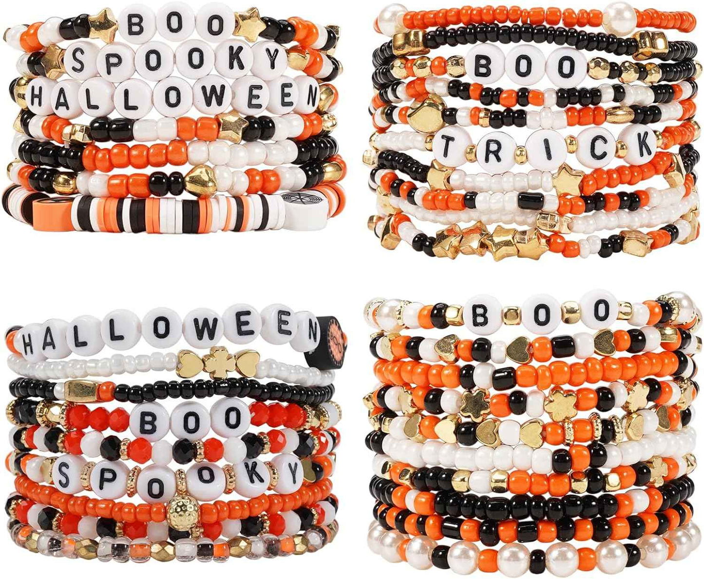 Twinfree Bohemian Bracelets for Women Stretch Multilayer Colorful Beads Bracelet with Charm Jewelry