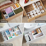 Drawer Dividers for Clothes and Kitchen Utensils, Adjustable and Expandable