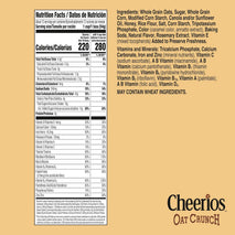 Cheerios Oat Crunch Oats 'N Honey Breakfast Cereal, Made with Whole Grain, Family Size, 24 oz