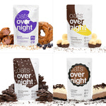 Oats Overnight Dessert Variety Pack - High Protein, High Fiber Breakfast Protein Shake - Gluten Free Oatmeal, Non GMO High Protein Oatmeal - Salted Toffee, Chocolate Satin Pie & More Flavors (8 Pack)