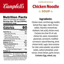 Campbell's Condensed Chicken Noodle Soup, 10.75 Oz Can, Pack of 4