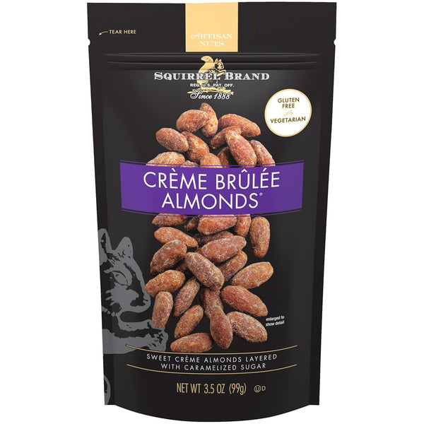 Squirrel Brand Sweet Brown Butter Cashews 3.5 oz Resealable Gluten Free Gourmet Nuts Snack